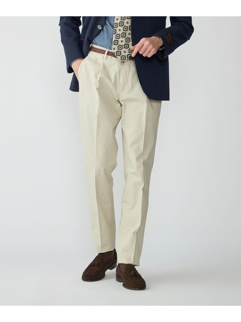 【SALE／40%OFF】SHIPS MEN DEVORE incipit: ライトウェイト コットン チノ パンツ シップス パンツ チノパンツ ネイビー ブラウン ベージュ【RBA_E】【送料無料】