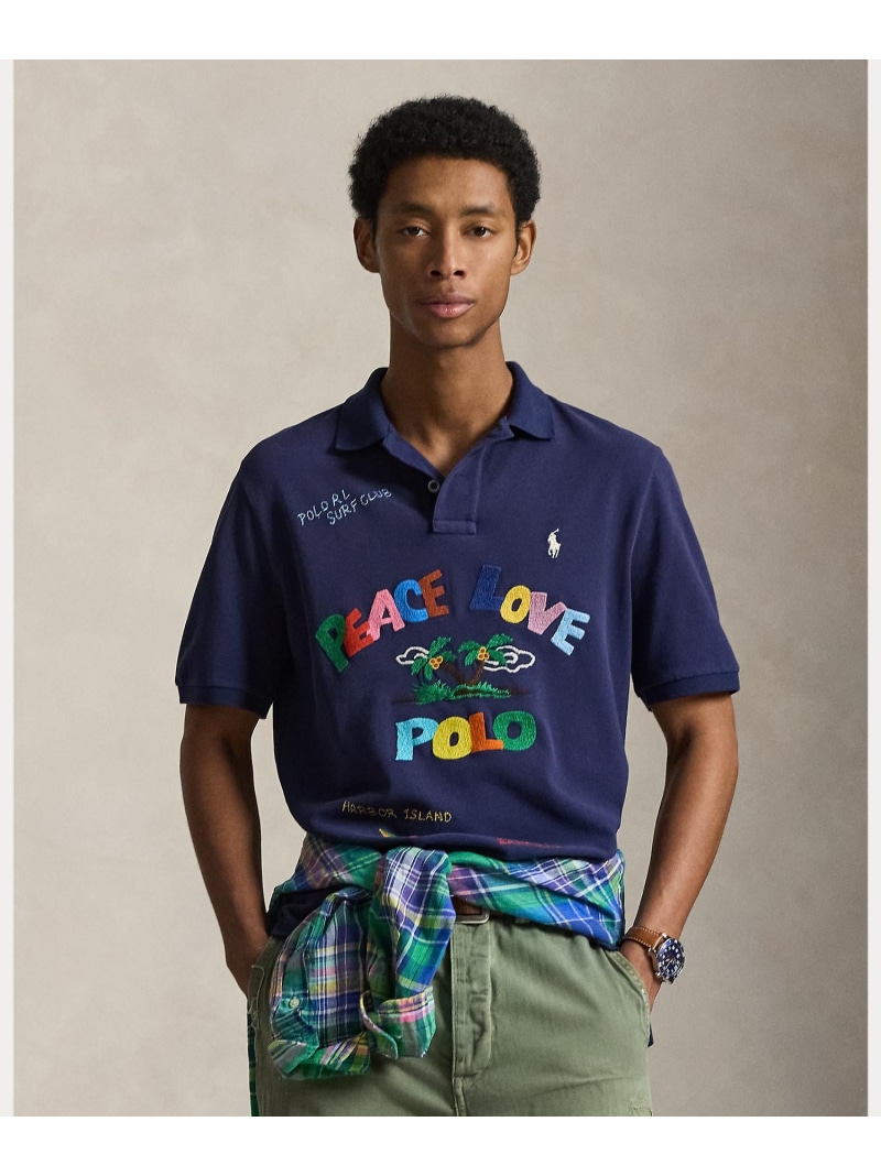 POLO RALPH LAUREN クラシック フィット Peace Love Polo シャツ ラルフローレン トップス ポロシャツ ブルー【送料無料】 23,760円