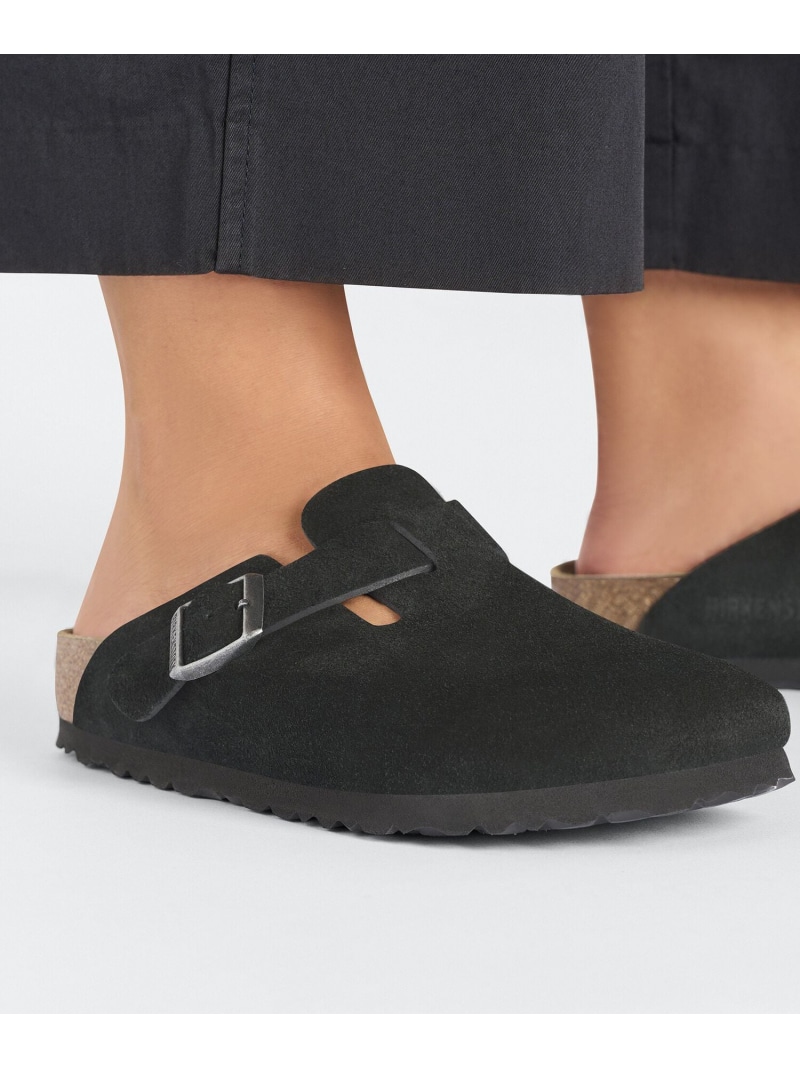 BIRKENSTOCK 【公式】ビルケンシュトック Boston/ボストン スエードレザー ビルケンシュトック シューズ・靴 スリッポン ブラック【送料無料】 17,424円