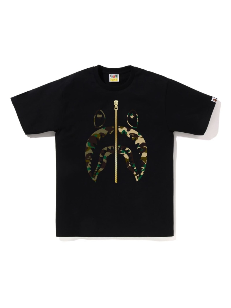 A BATHING APE 1ST CAMO SEPARATE SHARK TEE ア ベイシング エイプ トップス カットソー・Tシャツ ホワイト ブラック【送料無料】｜ Fashion Men