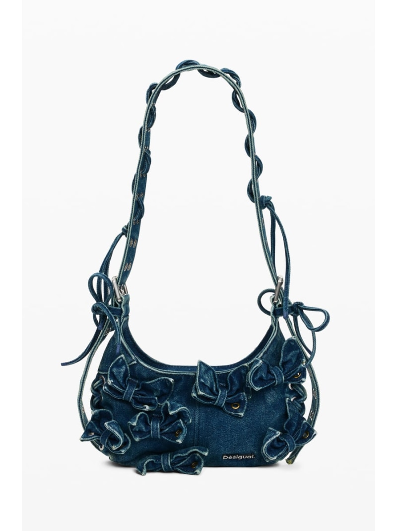 Desigual ジーンズ御徒面子 アップリケ デシグアル 御徒面子 ショルダーバッグ 青み【貨物輸送無料】