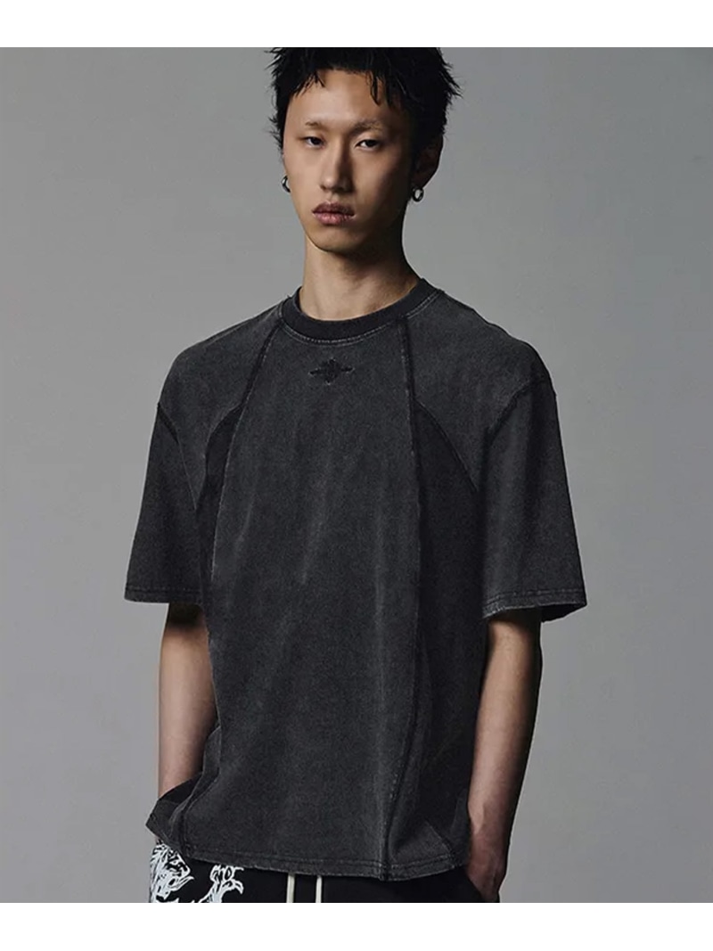 LHP NOT4NERD/ノットフォーナード/4 CROSS SYNBOL PIGMENT TEE エルエイチピー トップス カットソー・Tシャツ グレー カーキグリーン【送料無料】