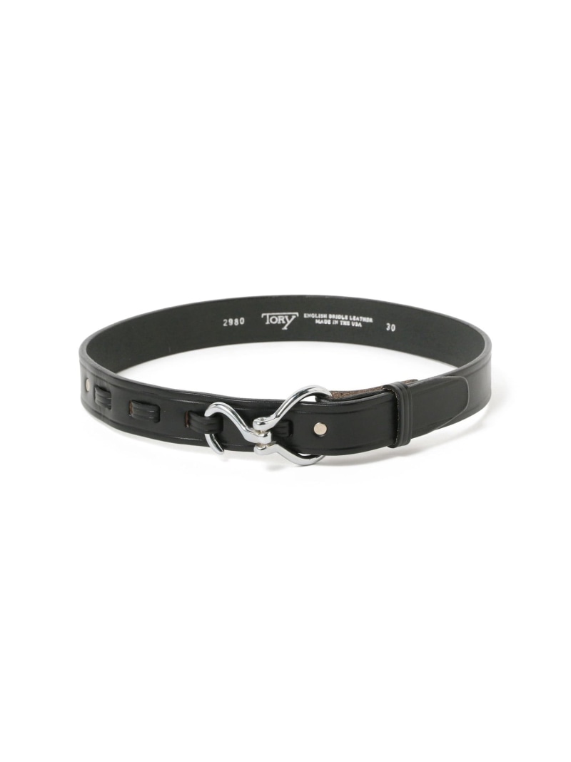 BEAMS TORY LEATHER / 1/4 Bridle Leather Hoof Pick Belt ビームス メン 流行り物雑貨 胴締め 黒いこと【貨物輸送無料】