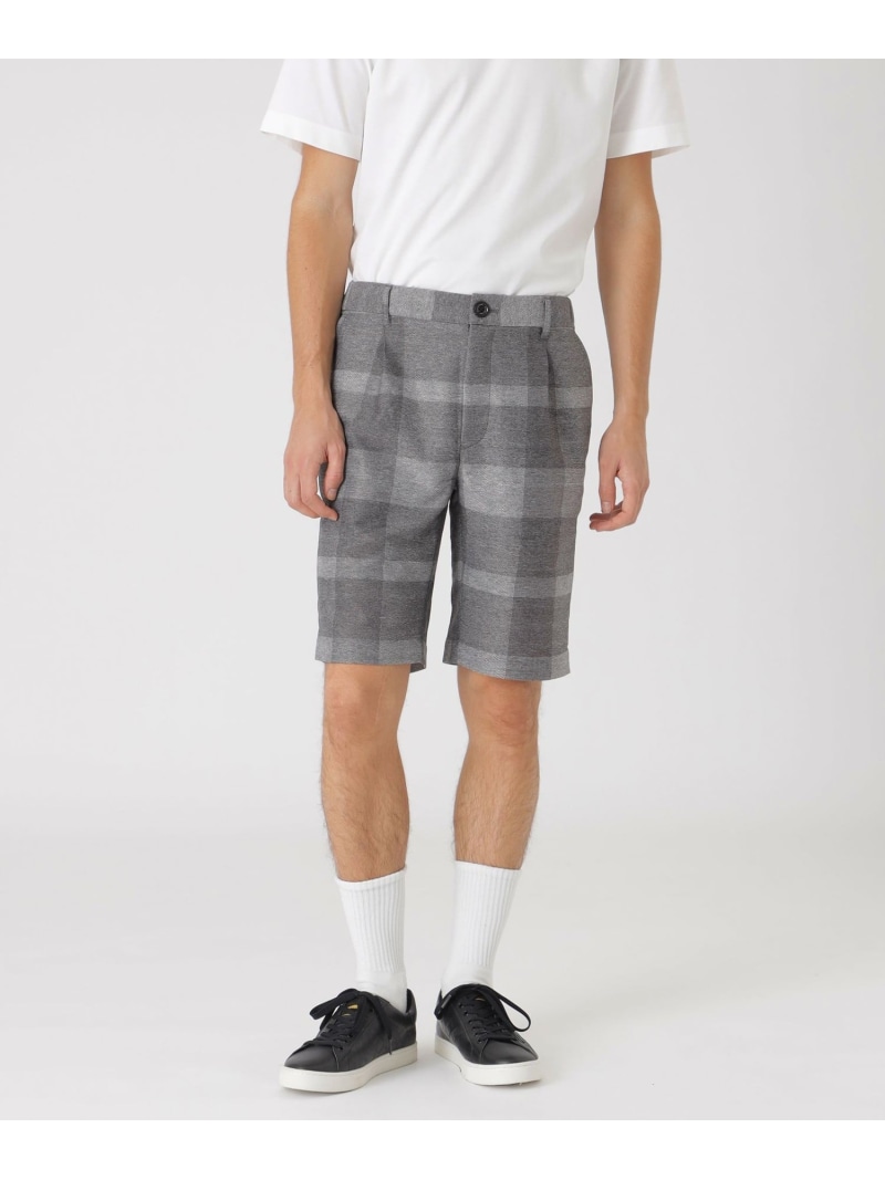 【SALE／26%OFF】BLACK LABEL CRESTBRIDGE カラミトーナルチェックショートパンツ ブルーレーベル / ブラックレーベル・クレストブリッジ パンツ その他のパンツ ネイビー グレー【RBA_E】【送料無料】｜ Fashion Men