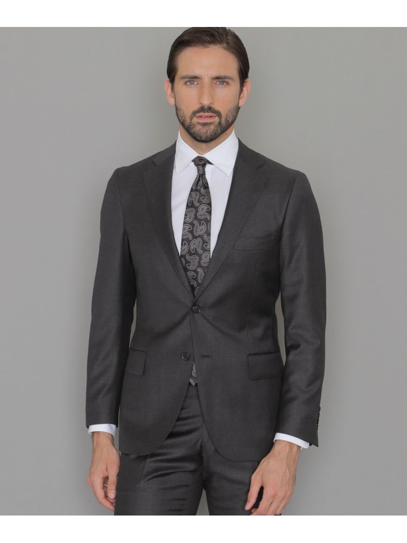MACKINTOSH LONDON 【NEW BRIDGE】【VITALE BARBERIS CANONICO/ヴィターレ・バルベリス・カノニコ】ツイル無地背広 マッキントッシュ 英国の首都 背広・フォーマル 背広上衣 薄墨色 米国海軍 黒いこと【貨物輸送無料】