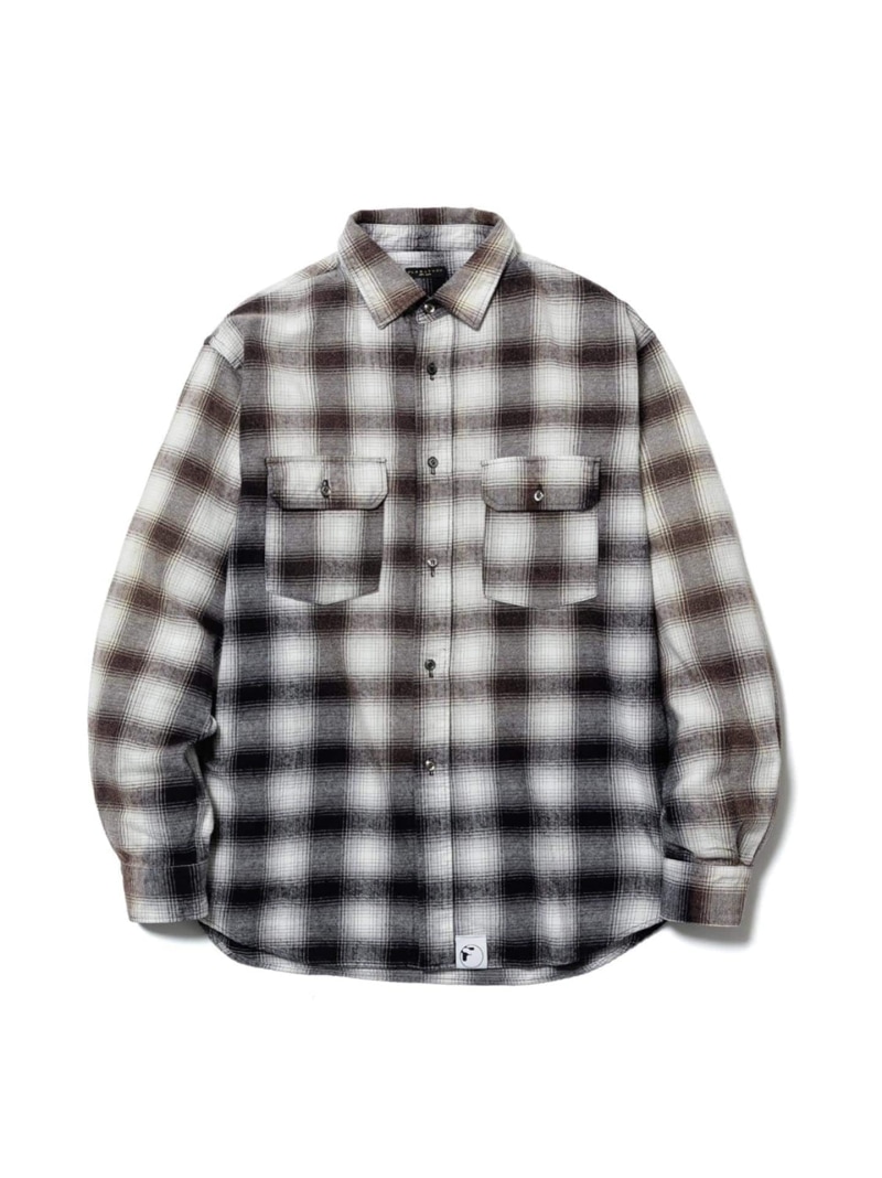 JOINT WORKS F-LAGSTUF-F/フラグスタフ SUNFADE L/S NEL SHIRT ジョイントワークス トップス シャツ・ブラウス ブラック レッド【送料無料】 19,272円
