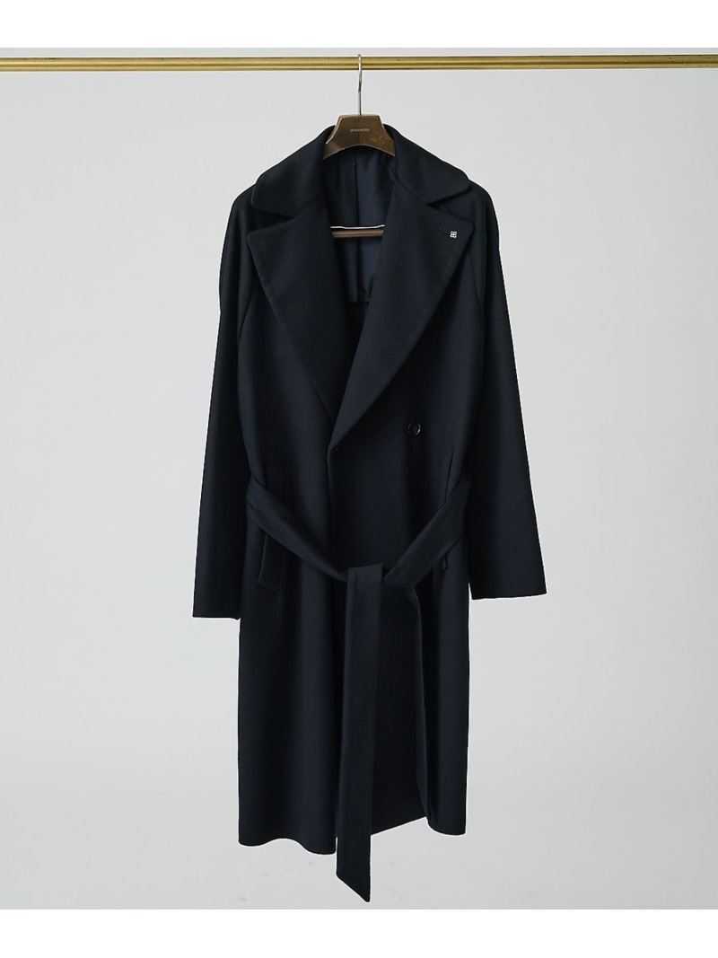 DESIGNWORKS 【TAGLIATORE/タリアトーレ】ダブルブレストコート HENDRICKS デザインワークス ジャケット・アウター トレンチコート ネイビー【送料無料】| Fashion Men