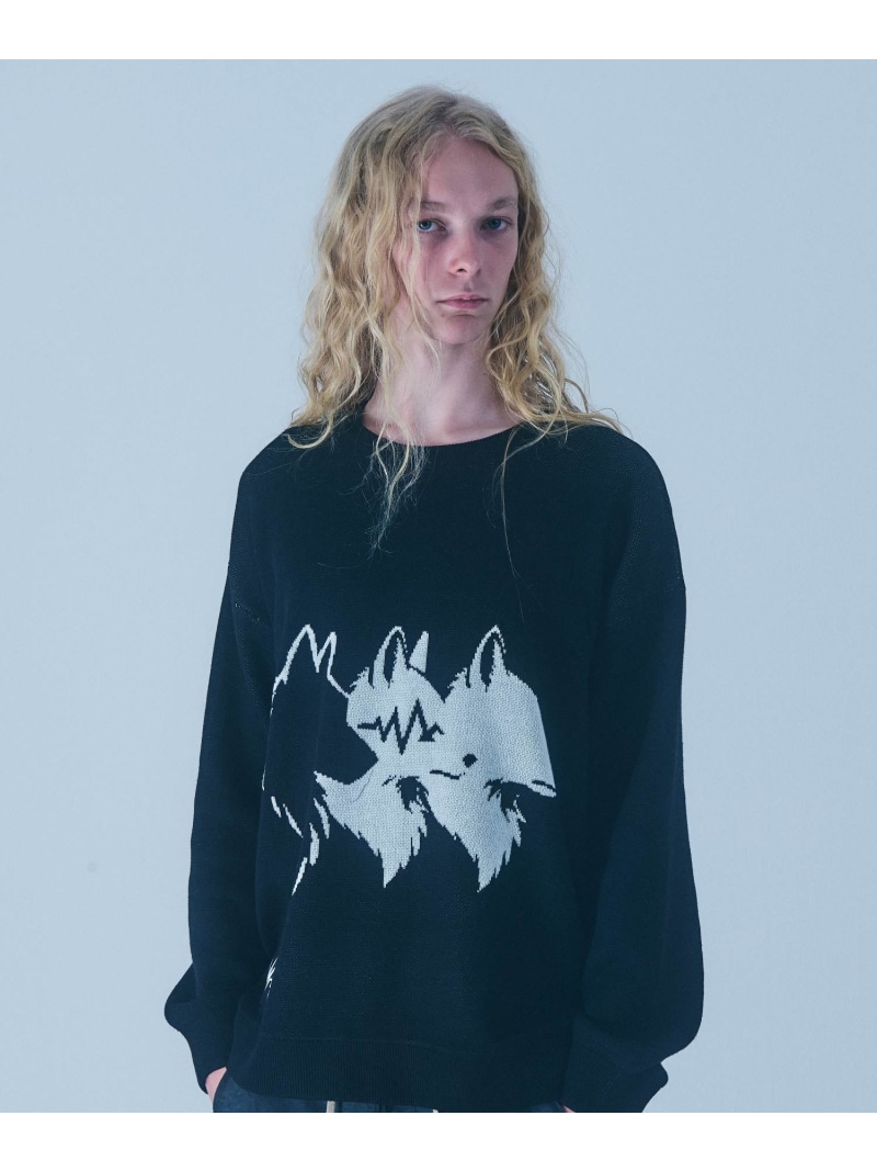 【SALE／30%OFF】ROYAL FLASH FR(13)NDS/フレンズ/Wolf M KNIT ロイヤル閃光電球 トップス 編み物 黒いこと ベージュ 青色【RBA_E】【貨物輸送無料】 トップス-メンズファッション