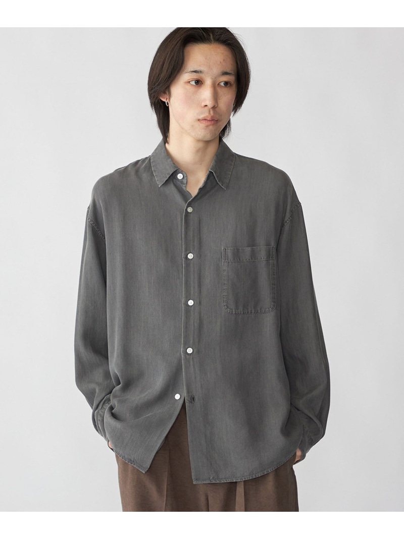 SHIPS MEN City Ambient Products: レギュラー ドレープ デニム ロング スリーブ シャツ シップス トップス シャツ・ブラウス グレー【送料無料】