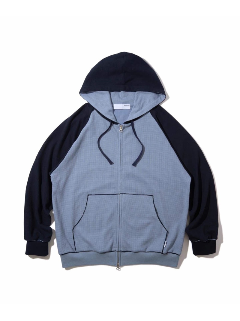 【SALE/30%OFF】JOINT WORKS DIASPORA SKATEBOARDS/ディアスポラスケートボード Full Zip Hooded Dry Waffle ジョイントワークス トップス パーカー・フーディー ブルー ベージュ【RBA_E】【送料無料】| Fashion Men