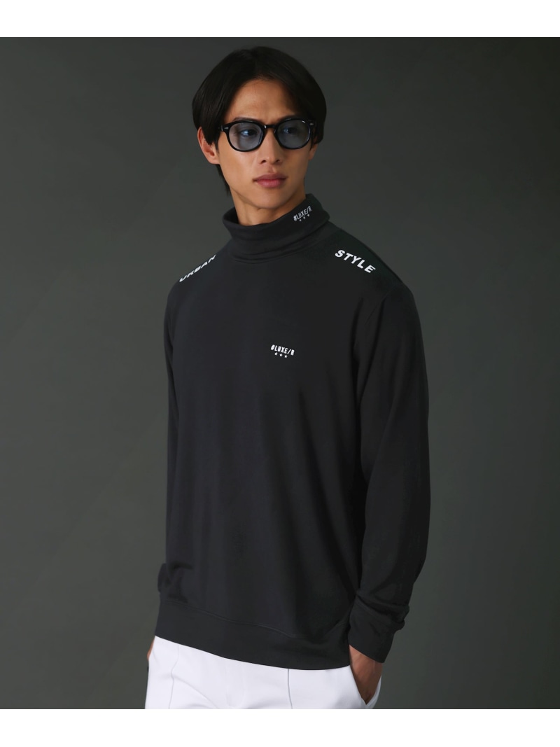 LUXE/R 微起毛スムースタートルネック長袖カットソーGOLF カジュアル トップス カットソー・Tシャツ ブラック カーキグリーン ホワイト【送料無料】