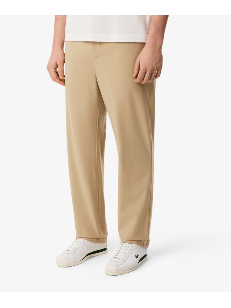 LACOSTE 4WAYストレッチ撥水チノパンツ ラコステ パンツ チノパンツ ネイビー ベージュ【送料無料】