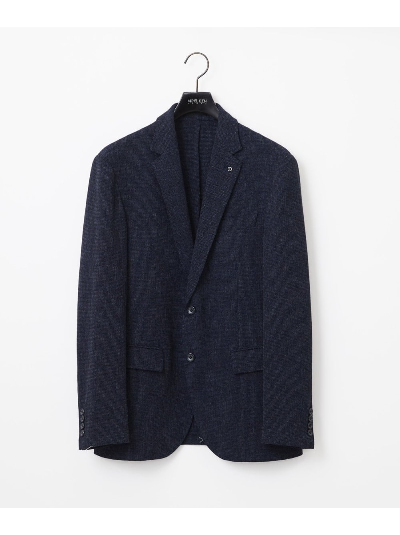 【SALE/50%OFF】MICHEL KLEIN HOMME 【セットアップ】メッシュ調テーラードジャケット ミッシェルクランオム ジャケット・アウター テーラードジャケット・ブレザー グレー ネイビー【RBA_E】【送料無料】