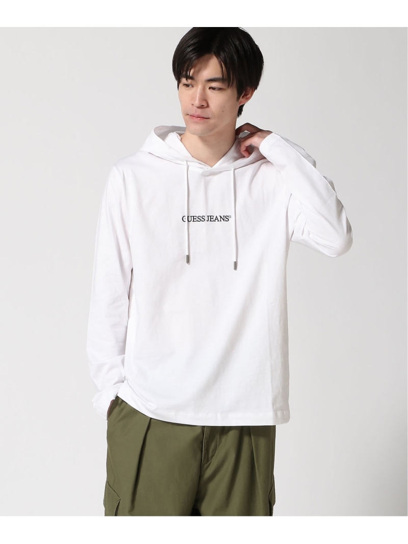 【SALE／30%OFF】GUESS JEANS GUESS JEANS パーカー(M)Ls Regular Hoodie Tee ゲス トップス カットソー・Tシャツ ホワイト【RBA_E】【送料無料】
