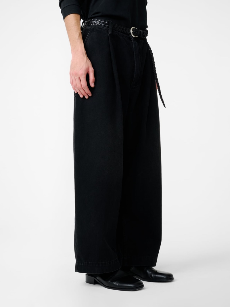 STUDIO NICHOLSON PAOLO DENIM PANT スタジオニコルソン パンツ ジーンズ・デニムパンツ ブラック【送料無料】 38,610円