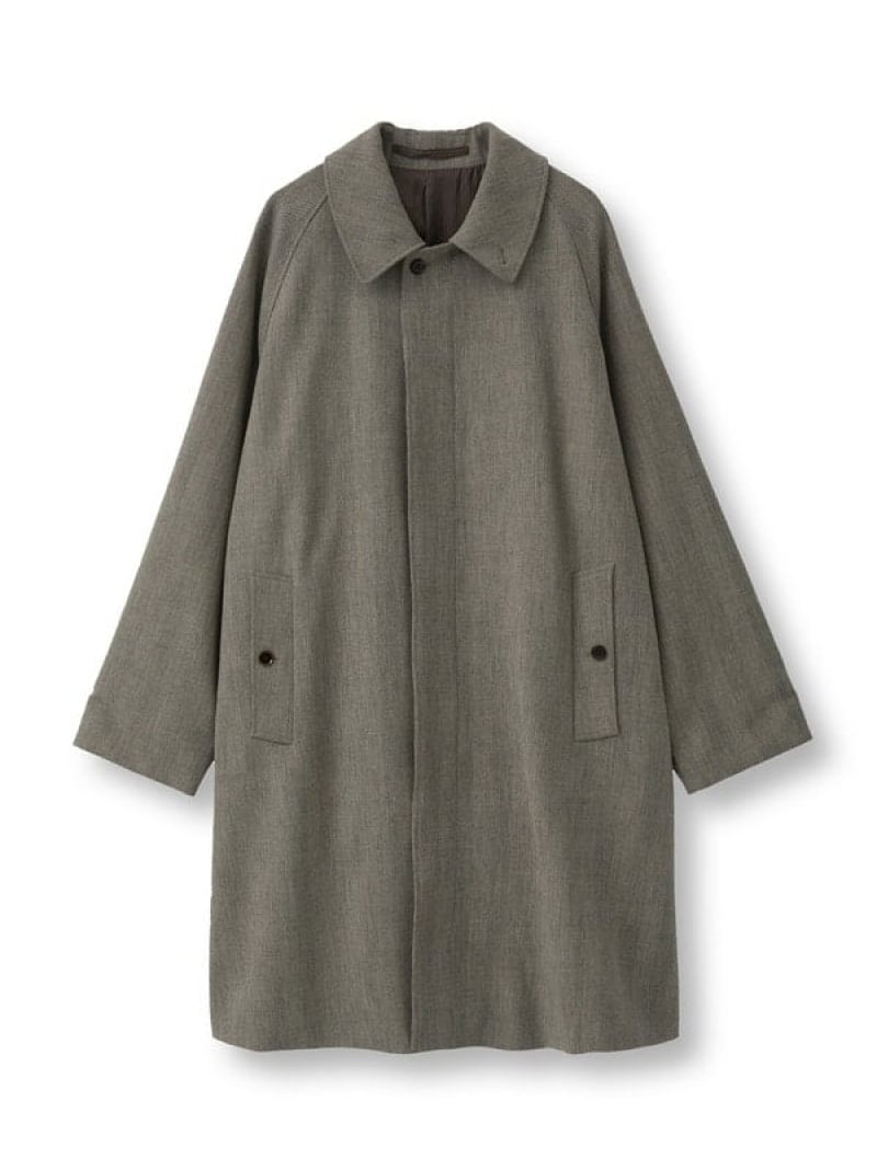【SALE／50%OFF】MEN'S BIGI ヘリンボーンダブルクロス ステンカラーコート＜2WAYストレッチ＞ メンズ ビギ ジャケット・アウター トレンチコート ベージュ【RBA_E】【送料無料】