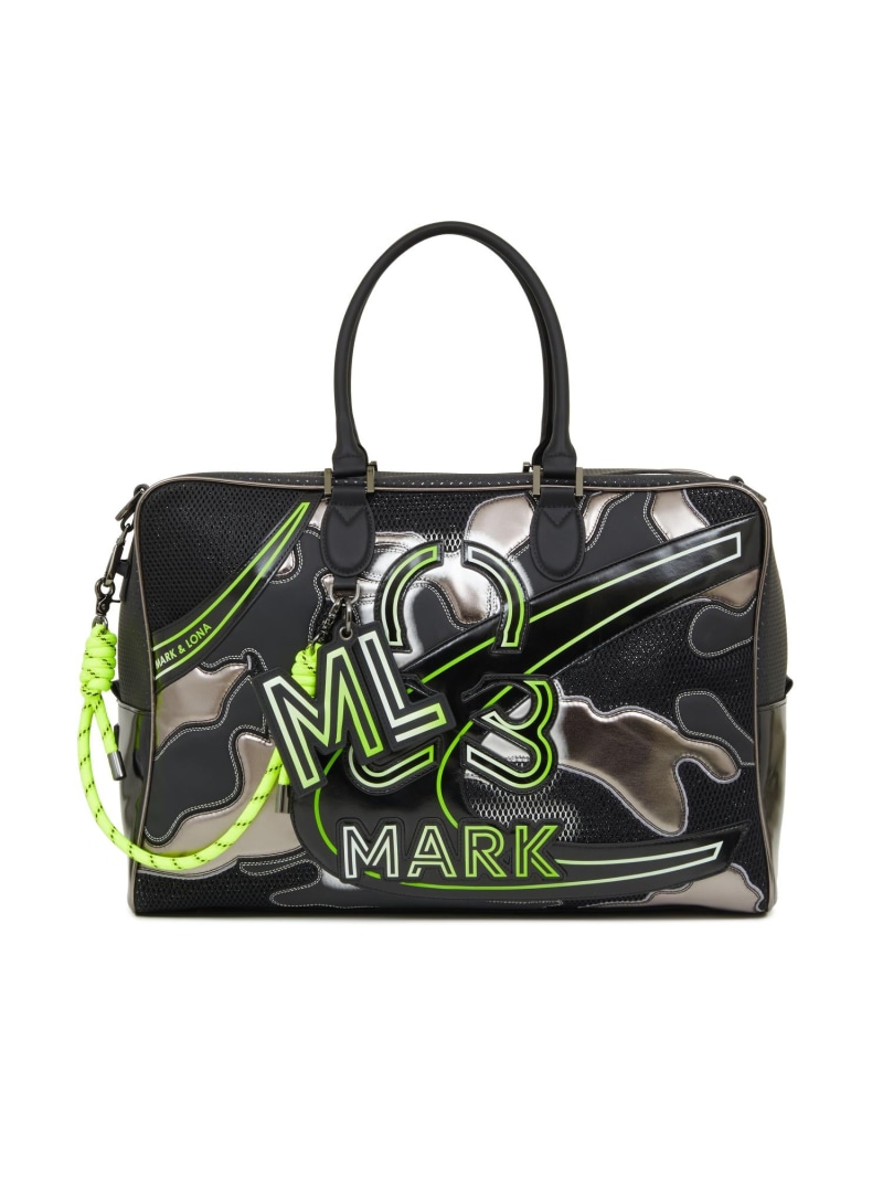 MARK \u0026 LONA Nitro Camo Paneled Boston Bag マークアンドロナ 御徒面子 ボストンバッグ 黒いこと 白いこと【貨物輸送無料】