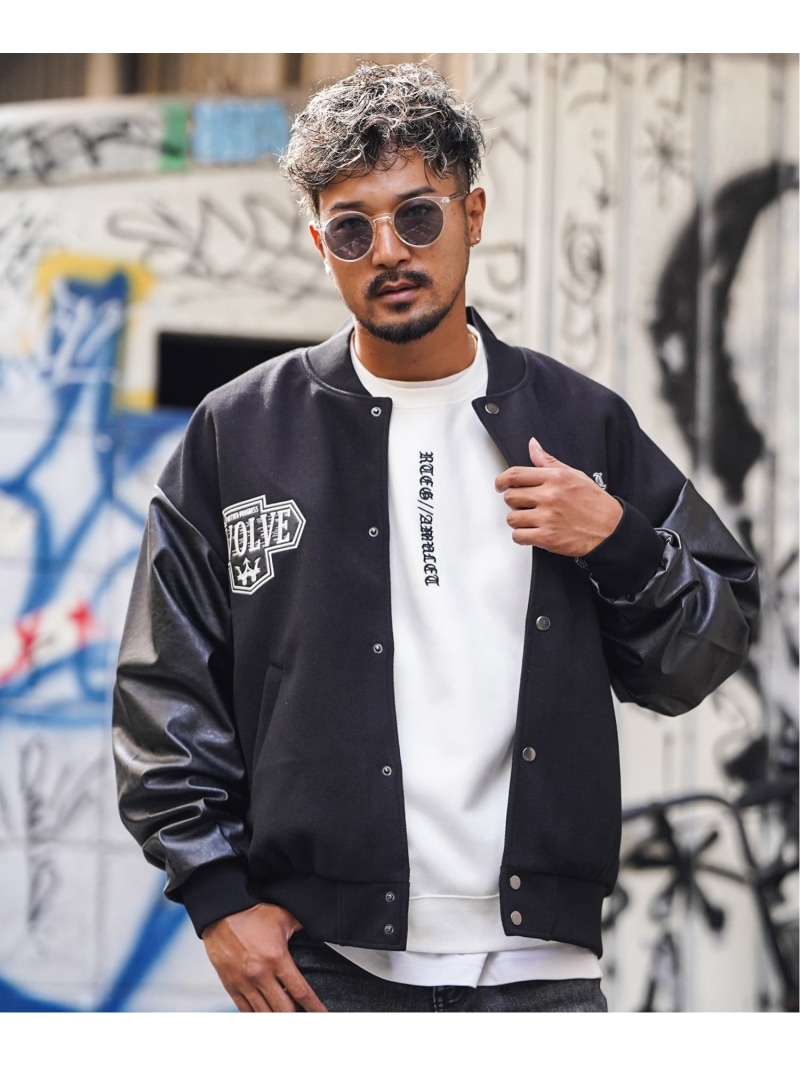 新品未使用 HUF スタジャン スカジャン ブルゾン ブラウン サテン XXL 新品未使用 HUF スタジャン スカジャン ブルゾン ブラウン