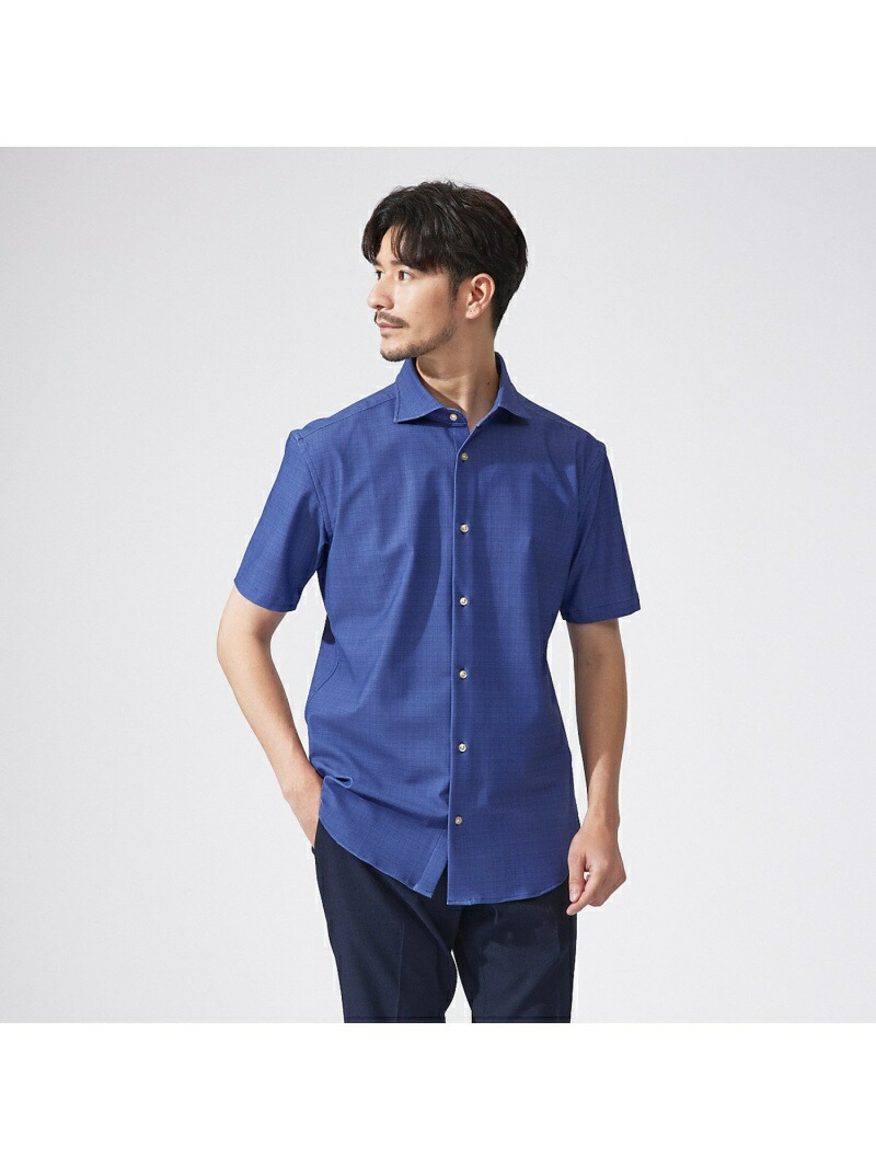 ABAHOUSE LASTWORD 【FLEX SHIRTS】接触冷感 スラブチェック 半袖シャツ アバハウス トップス シャツ・ブラウス ホワイト ベージュ グレー【送料無料】 15,675円