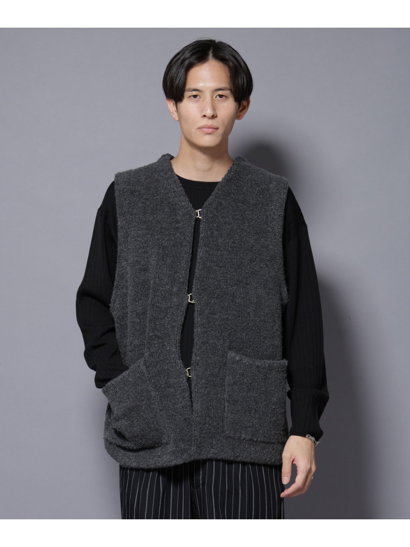 【SALE／30%OFF】NANO universe W/Acパイル オルタナティブベスト ナノユニバース トップス ニット グレー ベージュ【RBA_E】【送料無料】｜ Fashion Men 8,482円