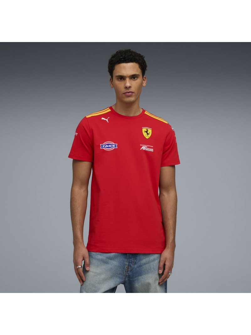 PUMA ユニセックス フェラーリ ルイス ハミルトン レプリカ 半袖 Tシャツ Ferrari Hypercar RP Tee プーマ トップス カットソー・Tシャツ レッド【送料無料】| Fashion Men