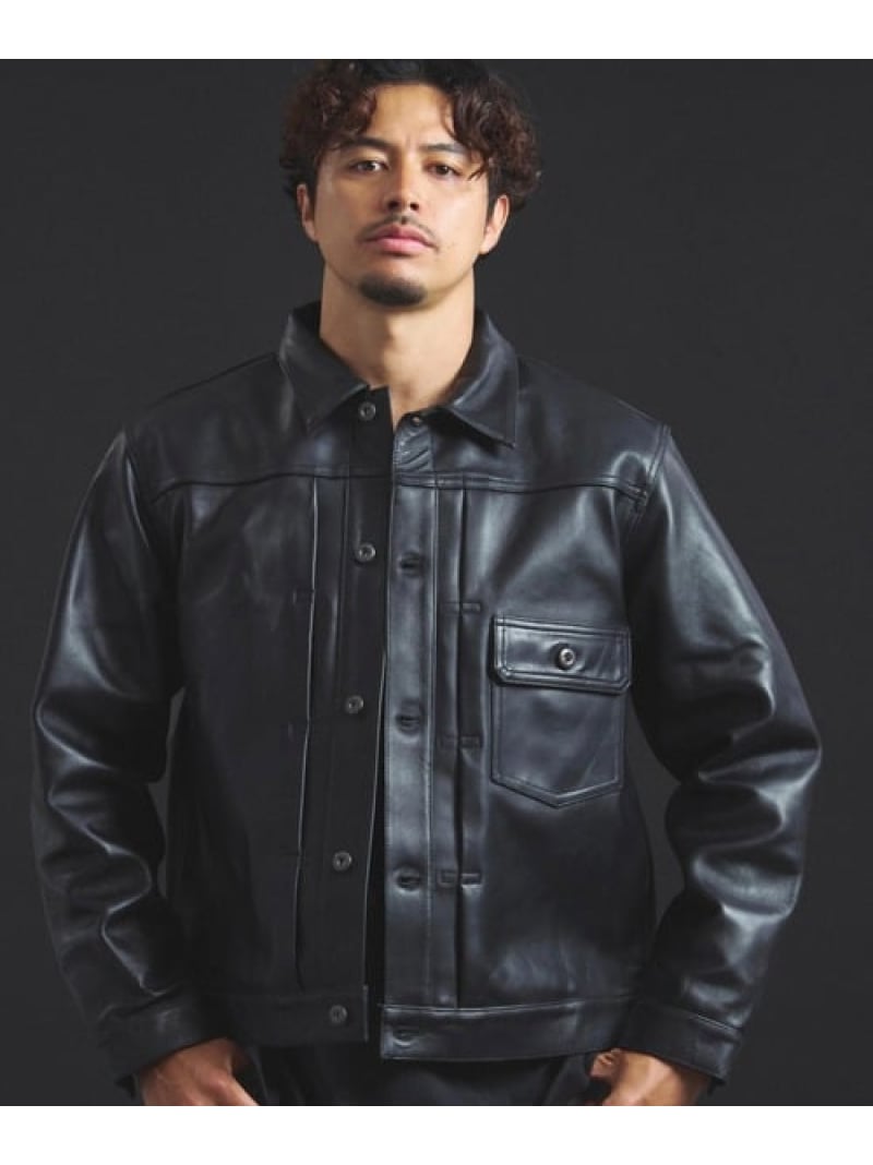 SELECT BRANDS Schott/ショット SHEEP LEATHER 1st TRACKER JACKET(MENS) ジャックローズ ジャケット・アウター その他のジャケット・アウター ブラック【送料無料】