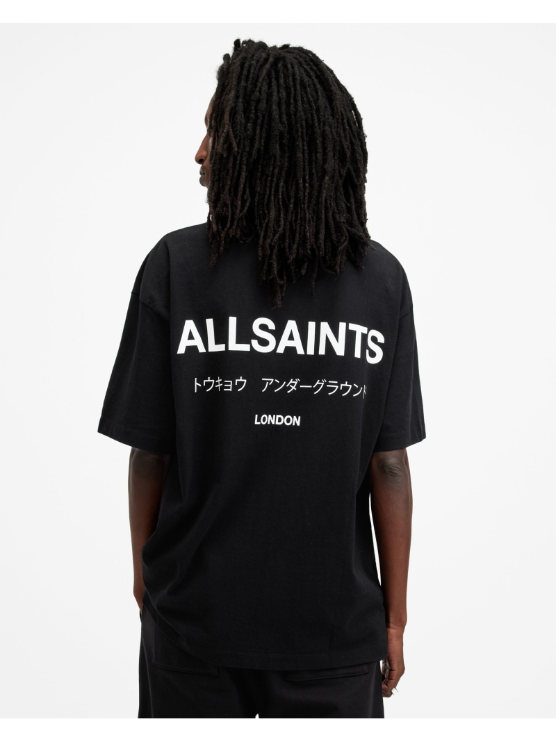 ALLSAINTS (M)UNDERGROUND SS CREW オールセインツ トップス カットソー・Tシャツ ブラック【送料無料】