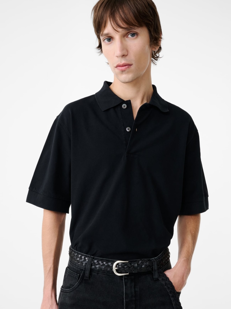 STUDIO NICHOLSON BALATON JERSEY スタジオニコルソン トップス カットソー・Tシャツ ブラック【送料無料】| Fashion Men