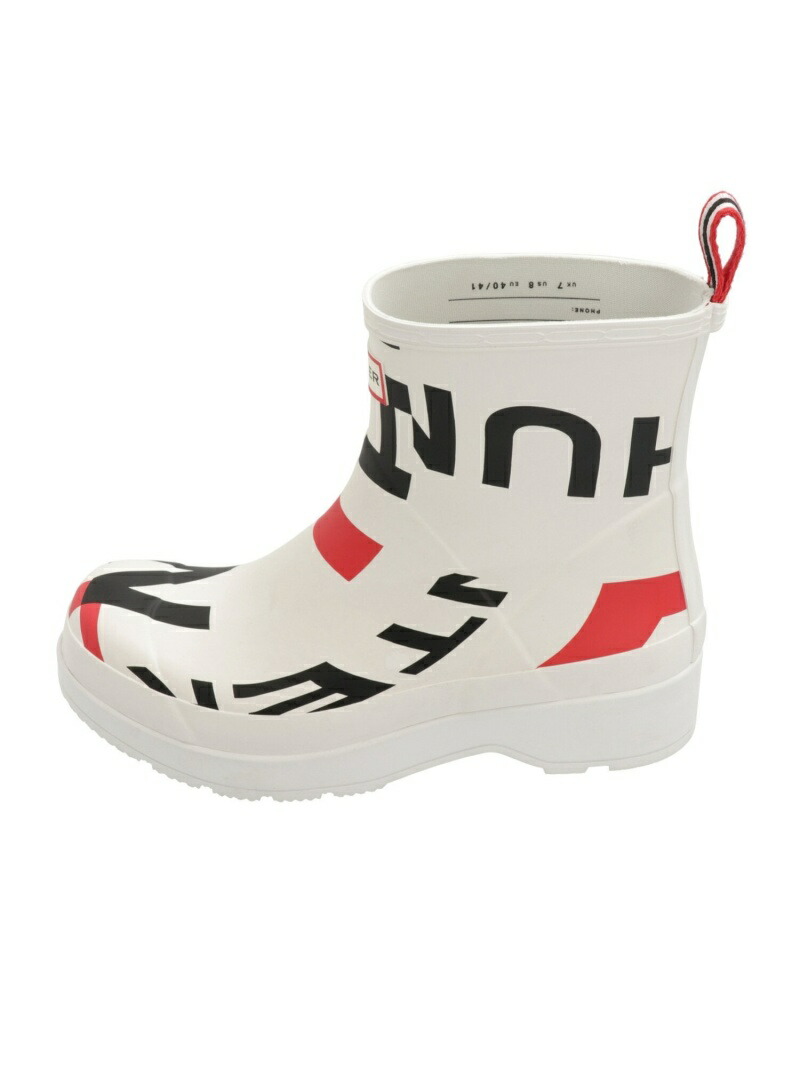 楽天市場 Hunter M メンズ プレイブーツショートエクスプローデッドロゴ ハンター シューズ レインブーツ ブルー ホワイト 送料無料 Rakuten Fashion Men