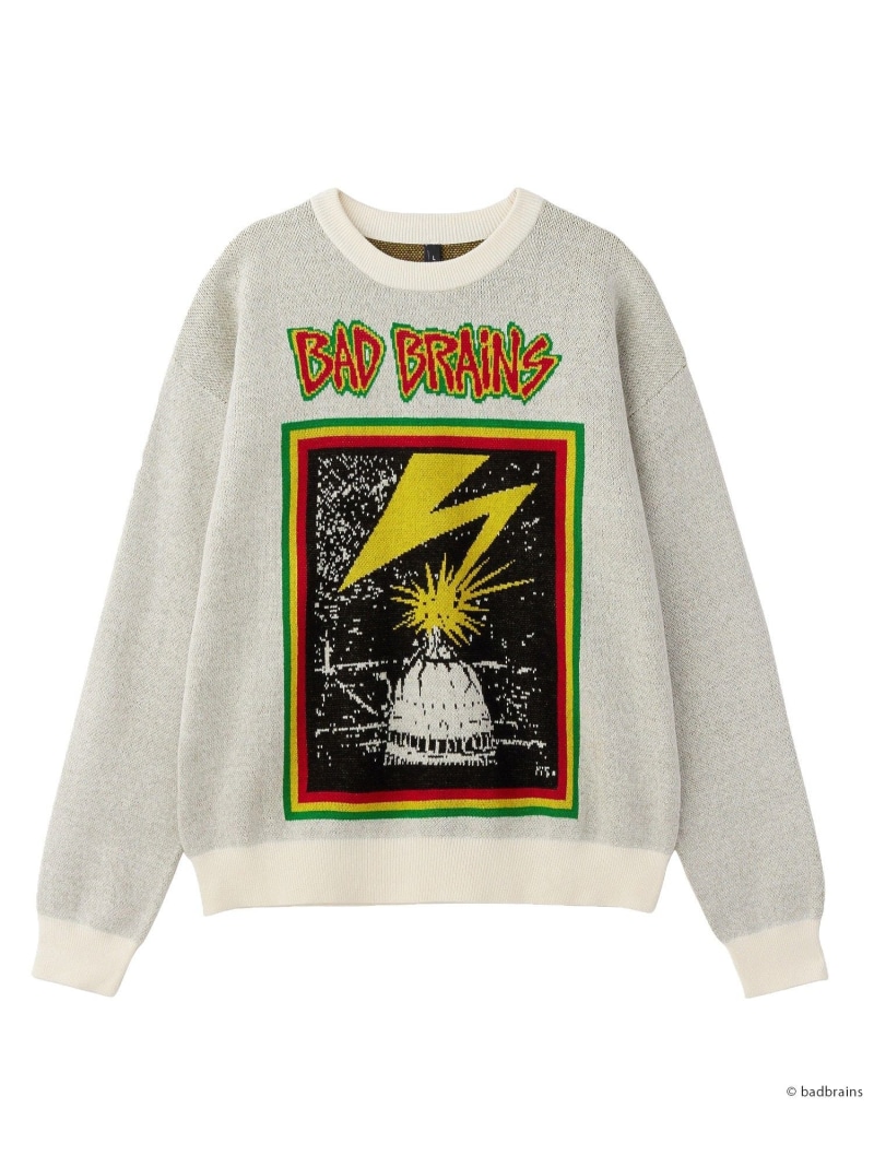 【SALE／40%OFF】SILAS SILAS x BAD BRAINS DOUBLE JACQUARD SWEATER サイラス トップス ニット ブラック ホワイト【RBA_E】【送料無料】｜ Fashion Men