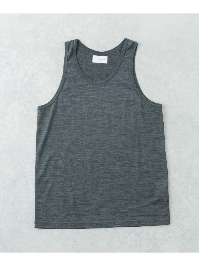 URBAN RESEARCH 『洗い濯ぎ可』new basic WASHABLE MERINO WOOL TANK アーバンリサーチ トップス ノースリーブ・貯蔵タンクいの一番 薄墨色 黒いこと 米国海軍【貨物輸送無料】