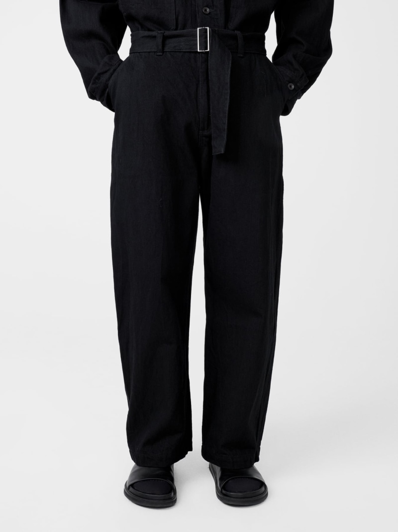 STUDIO NICHOLSON NOW DENIM PANT スタジオニコルソン パンツ スラックス・ドレスパンツ ブラック【送料無料】