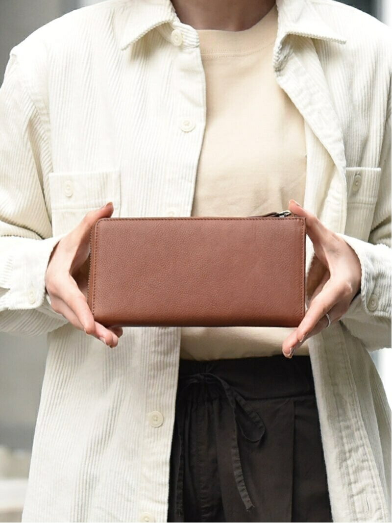 かわいい！ Hallelujah TIDY L字長財布 Mollis 革 レザー ハレルヤ 財布 ポーチ ケース ブラウン ネイビー ベージュ  ブラック グリーン レッド