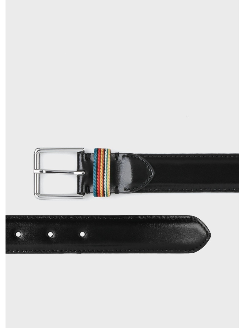 Paul Smith 絵書き縞模様 なめし革胴締め 極点・スミス 流行り物雑貨 胴締め 黒いこと【貨物輸送無料】