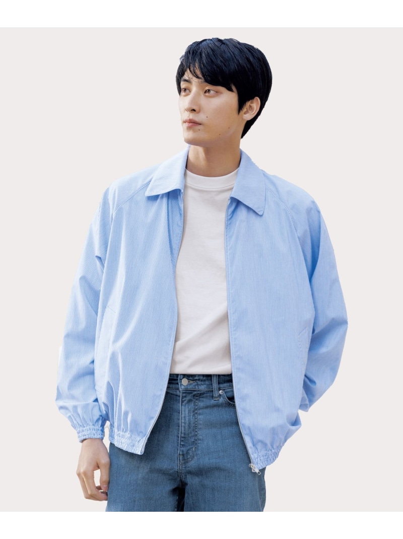 【SALE／40%OFF】UNFILO MENS コットンライク ブルゾン アンフィーロ ジャケット・アウター ブルゾン・ジャンパー ベージュ ブルー【RBA_E】【送料無料】｜ Fashion Men