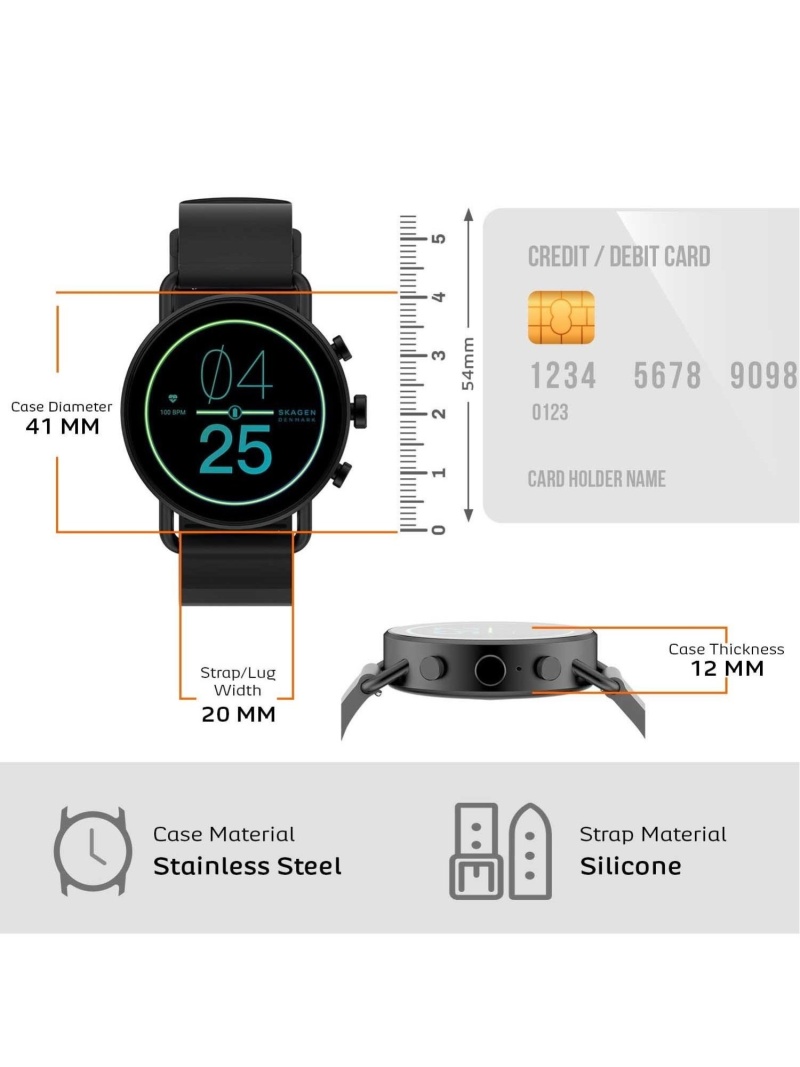 SKAGEN CONNECTED SKAGEN CONNECTED (M)FALSTER ミッドナイト シリコン