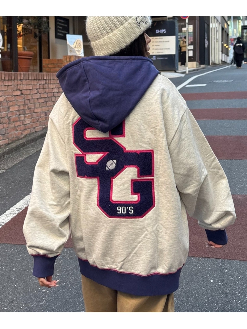 CIAOPANIC TYPY 【SOUNDS GOOOOD】サガラ刺繍パーカー チャオパニックティピー トップス パーカー・フーディー グレー【送料無料】