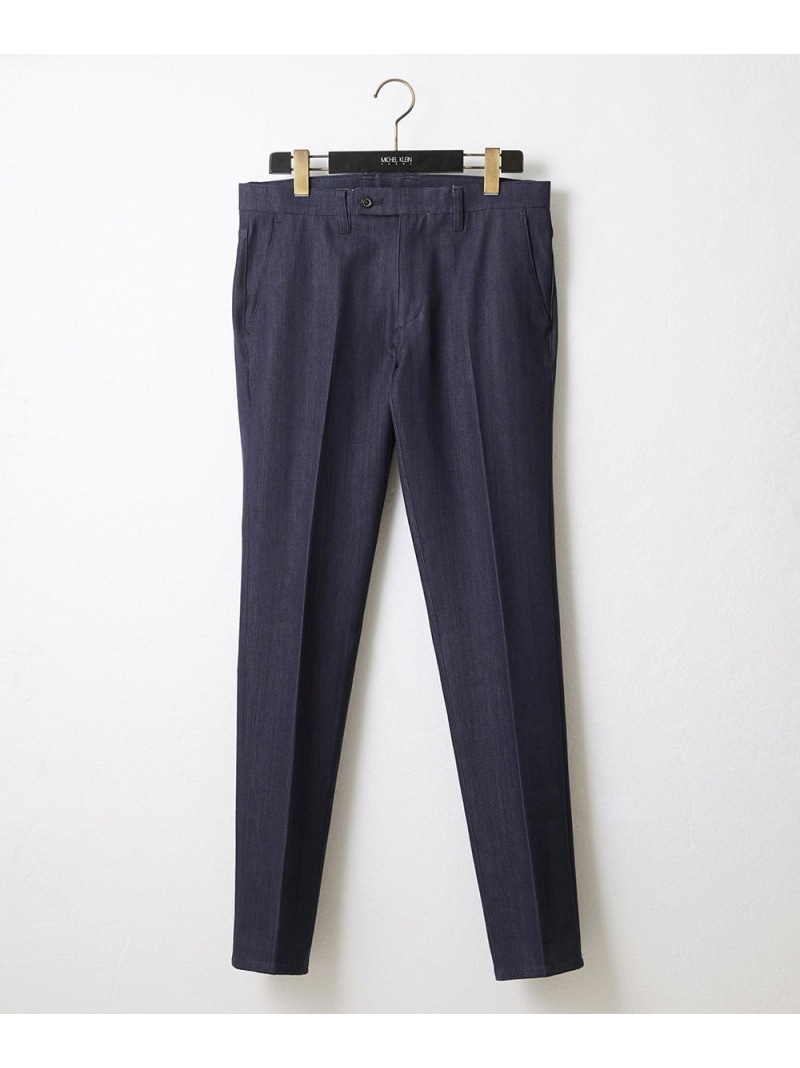 MICHEL KLEIN HOMME 【撥水】プレビアシャンブレースラックスパンツ ミッシェルクランオム パンツ その他のパンツ ネイビー ベージュ ブラック【送料無料】｜ Fashion Men