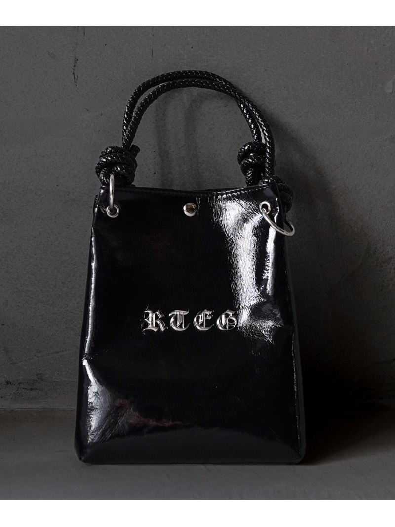 Retro Engine RTEG Z.T Leather BAG アダムスジャグラー 御徒面子 ハンドバック 黒いこと しろがね色【貨物輸送無料】