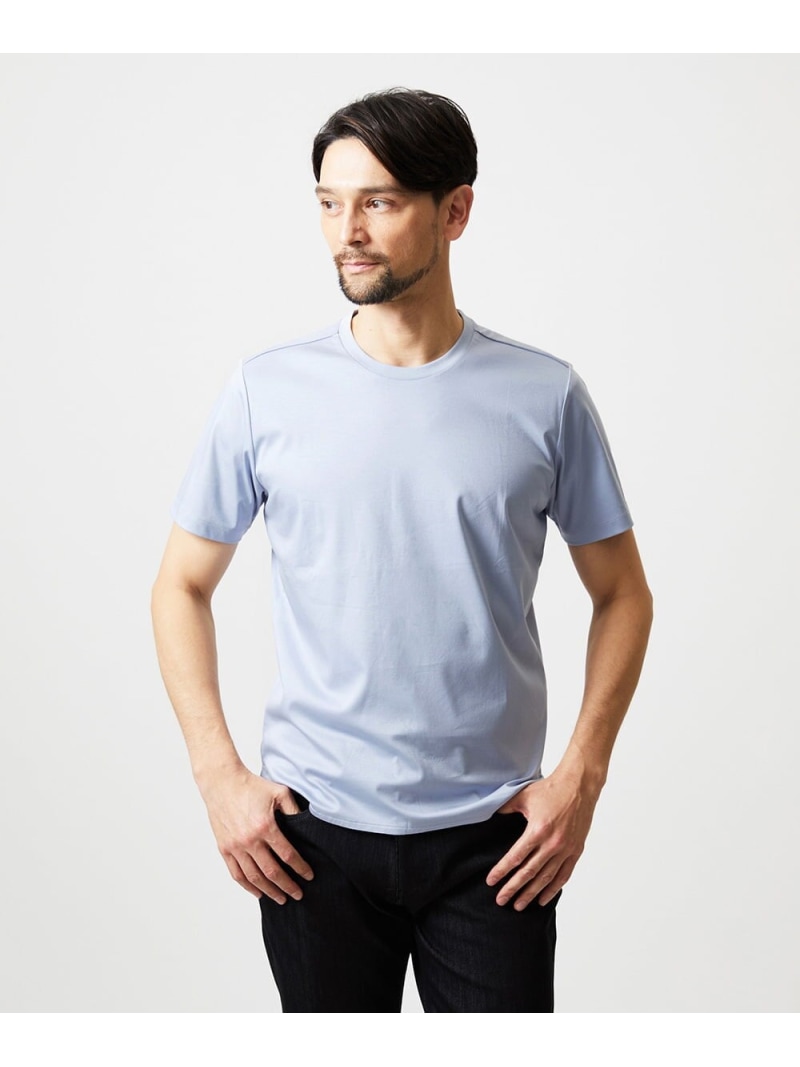 MICHEL KLEIN HOMME 労働者の一団素っ首半袖カットソー ミッシェルクランオム トップス カットソー・プルオーバー 黒いこと 米国海軍 白いこと 薄墨色【貨物輸送無料】