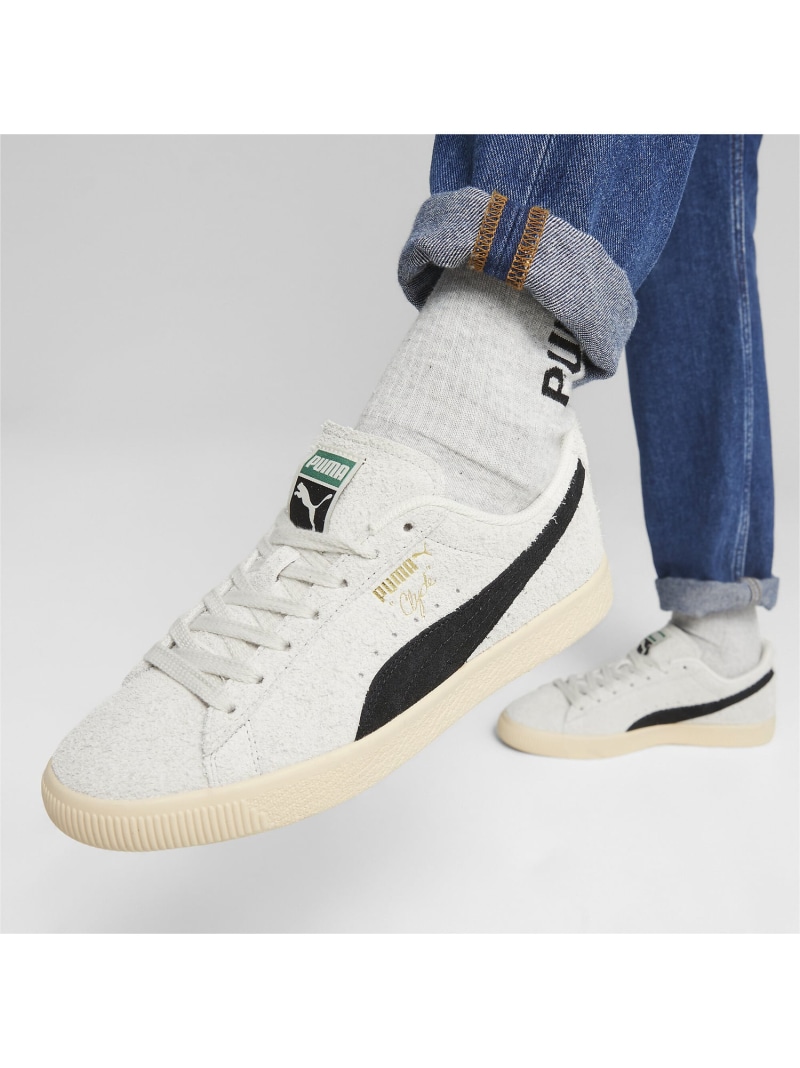 【SALE／45%OFF】PUMA ユニセックス クライド ヘアリー スウェード スニーカー プーマ シューズ・靴 スニーカー グレー【RBA_E】【送料無料】画像