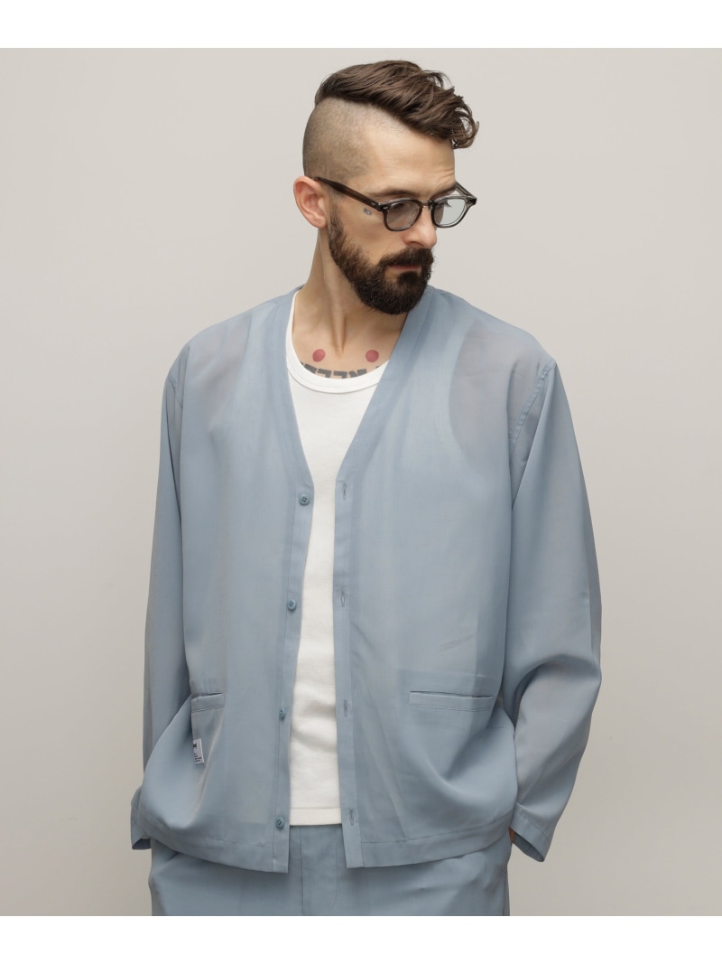 【SALE／40%OFF】Schott SLUB CHIFFON CARDIGAN/スラブシフォン カーディガン ショット トップス カットソー・Tシャツ ブラック ブルー【RBA_E】【送料無料】