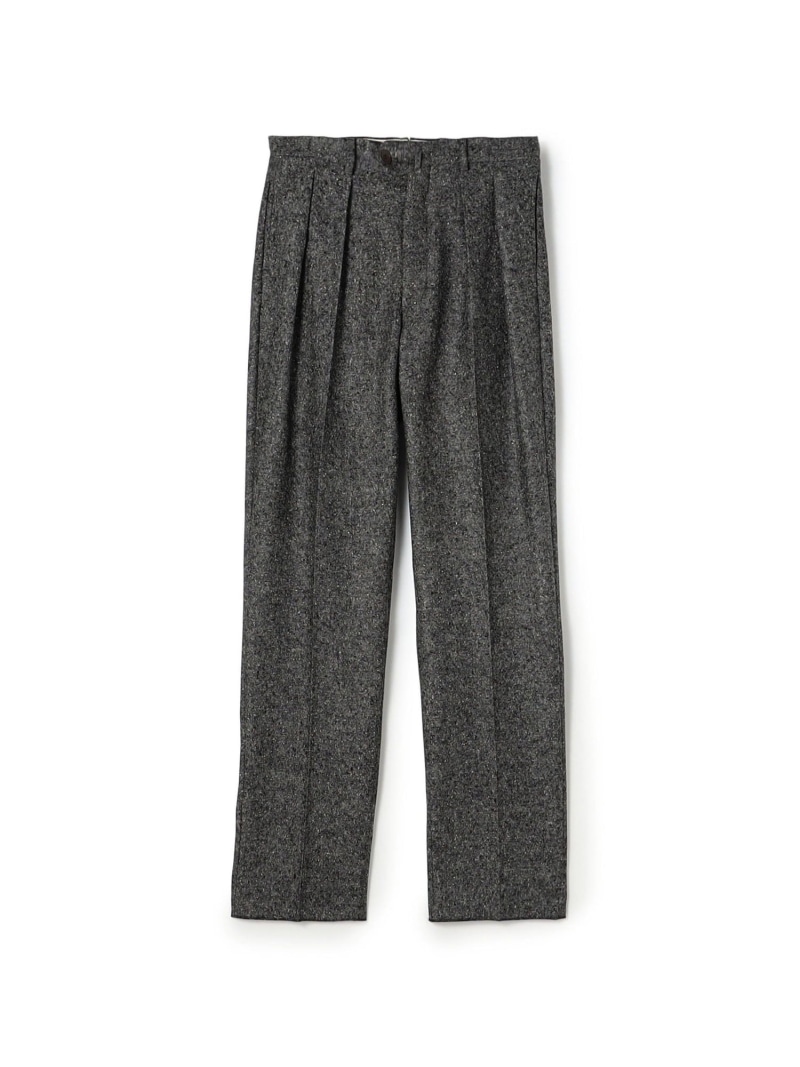 TOMORROWLAND BUYING WEAR BERNARD ZINS VANEAU 羊毛ホームスパン 2プリーツトラウザーズ トゥモローランド ズボン下 スラックス・御召しものズボン下 薄墨色【貨物輸送無料】