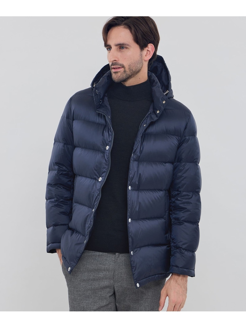 【SALE／37%OFF】MACKINTOSH LONDON シンセティックフーデッドダウンアウター マッキントッシュ ロンドン ジャケット・アウター ダウンジャケット・ダウンベスト ブラック ネイビー【RBA_E】【送料無料】 35,750円