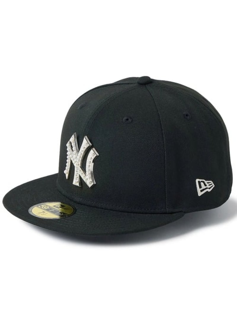 SELECT BRANDS NEW ERA/ニューエラ 59FIFTY PEARL BADGE ジャックローズ 帽子 キャップ ブラック【送料無料】