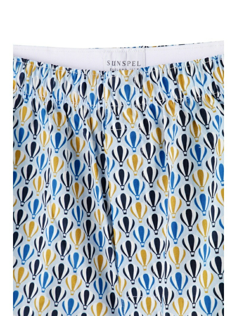 Sunspel Men S Woven Cotton Print サンスペル インナー ナイトウェア ボクサーパンツ トランクス ブルー 送料無料 Rvcconst Com