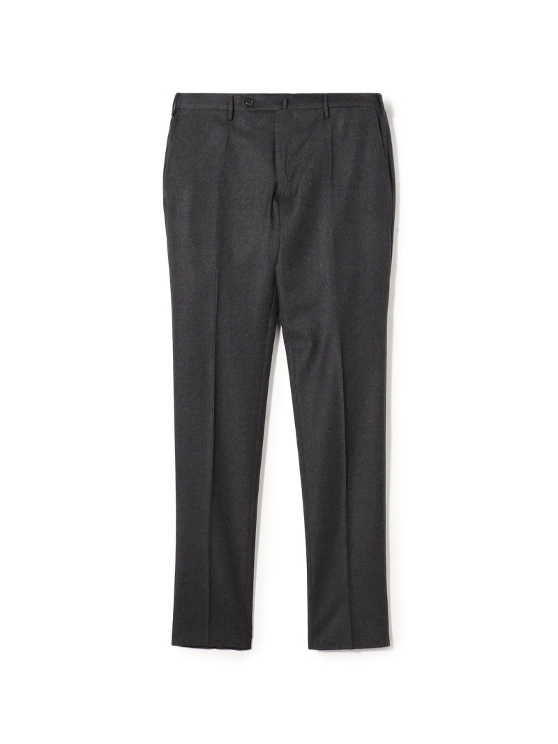 TOMORROWLAND BUYING WEAR INCOTEX N35  梳毛織物綿ネル か細いスラックス トゥモローランド ズボン下 スラックス・御召しものズボン下 薄墨色【貨物輸送無料】