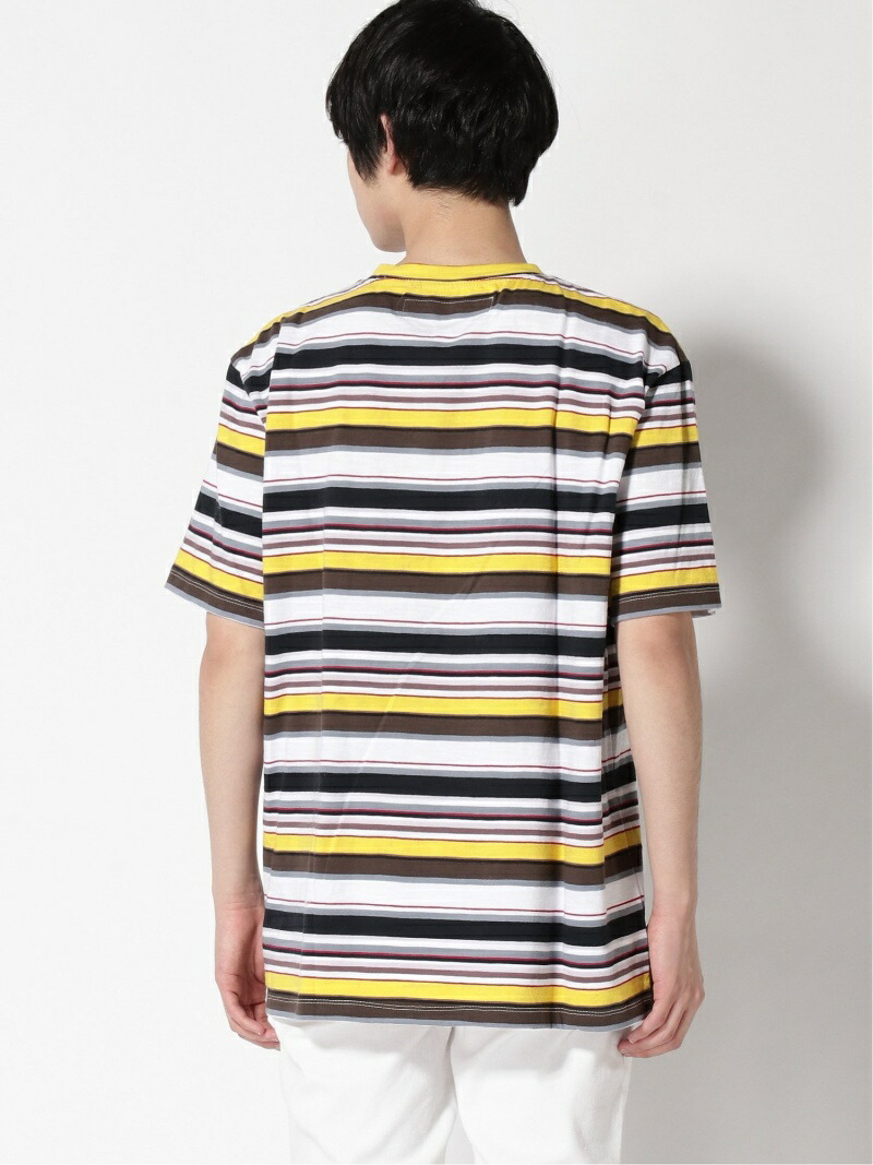 guess originals ashton striped crew tee