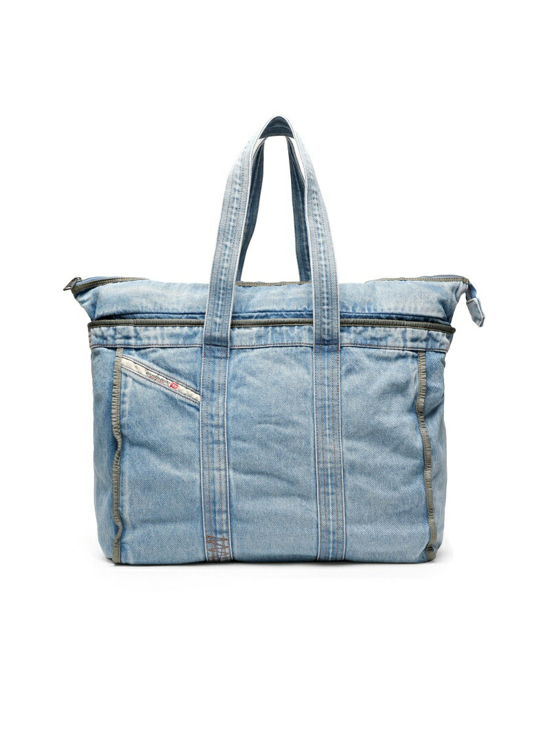DIESEL メンズ ストーンウォッシュデニム トートバッグ ディーゼル バッグ トートバッグ ブルー