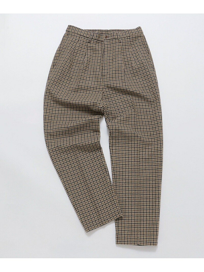 【SALE／50%OFF】SHIPS MEN BATEAUX DE SHIPS: ツイード ワイドテーパード トラウザーズ シップス パンツ スラックス・ドレスパンツ グレー ベージュ【RBA_E】【先行予約】*【送料無料】｜ Fashion Men